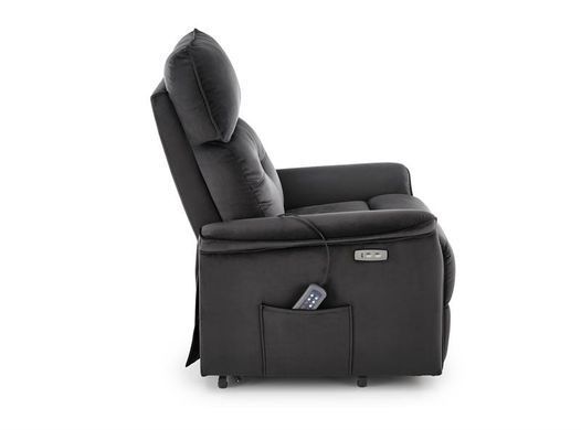 Кресло раскладное SEMIR 2 Velvet Halmar Черный фотография
