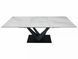 Стіл розкладний SORENTO Ceramic Signal NATURE CLOUD 160(220)x90 Білий Мат / Чорний Мат