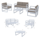 Комплект меблів для тераси Siesta Onto Mykonos Lounge Set Gray Сірий