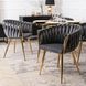 Стул бархатный MEBEL ELITE CAPI Velvet Серый / Золотой