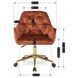 Стул офисный поворотный бархатный MEBEL ELITE MILAN Velvet, Красный / Золотой