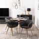 Стул бархатный MEBEL ELITE CAPI Velvet Серый / Золотой
