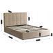 Кровать двуспальная бархатная MEBEL ELITE PANAMA Velvet 140x200 см Бежевый