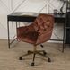 Стул офисный поворотный бархатный MEBEL ELITE MILAN Velvet, Красный / Золотой