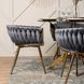 Стул бархатный MEBEL ELITE CAPRI Velvet Серый / Золотой