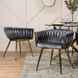Стул бархатный MEBEL ELITE CAPRI Velvet Серый / Золотой