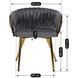 Стул бархатный MEBEL ELITE CAPRI Velvet Серый / Золотой