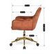 Стул офисный поворотный бархатный MEBEL ELITE MILAN Velvet, Красный / Золотой