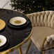 Стілець поворотний оксамитовий MEBEL ELITE RUBI Velvet Кремовий