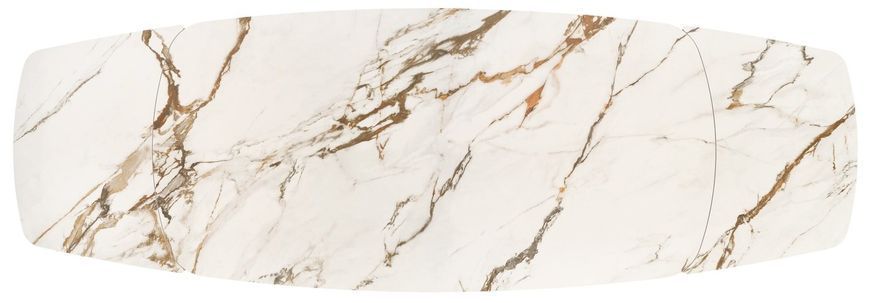 Стол обеденный FLAVOR Halmar 200(300)x100 белый мрамор/орех фотография