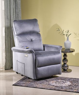 Крісло розкладне SEMIR 2 Velvet Halmar Сірий фотографія