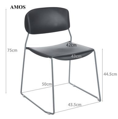 Стул AMOS Intarsio черный фотография