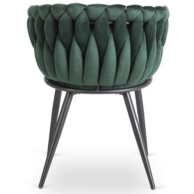 Стілець оксамитовий MEBEL ELITE ELENA Velvet Зелений фотографія