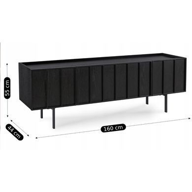 ТВ Тумба MEBEL ELITE BERGAMO 160 Чорний фотографія