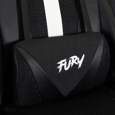 Стілець офісний поворотний MEBEL ELITE FURY Чорний/білий фотографія