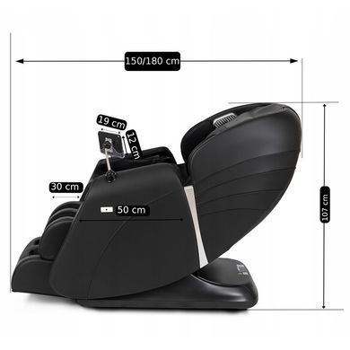 Масажне крісло MEBEL ELITE SX ULTRA PRO екошкіра чорний фотографія