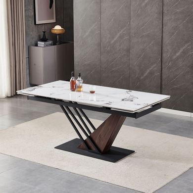 Стол раскладной MEBEL ELITE REX 180(240)х90 см Белый/орех фотография