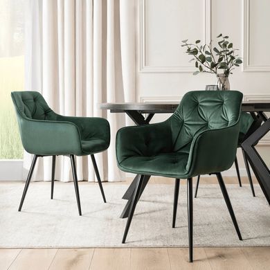 Стілець MEBEL ELITE MODESTO Velvet Зелений фотографія