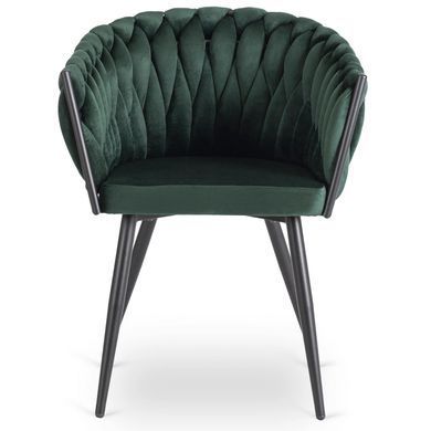 Стілець оксамитовий MEBEL ELITE ELENA Velvet Зелений фотографія
