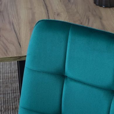 Стілець оксамитовий MEBEL ELITE PERU Velvet, Бірюзовий фотографія