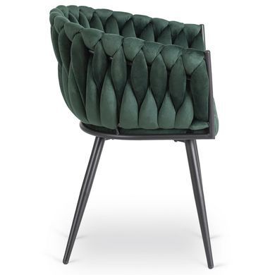 Стілець оксамитовий MEBEL ELITE ELENA Velvet Зелений фотографія