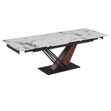 Стол раскладной MEBEL ELITE REX 180(240)х90 см Белый/орех фотография