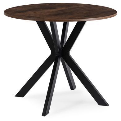 Стіл MEBEL ELITE LAUREN 80X80 Дуб рустик/ чорний фотографія