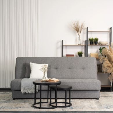 Набор из 2х раскладных диванов. MEBEL ELITE ARUBA 188 см Серый фотография