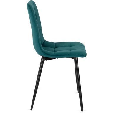 Стілець оксамитовий MEBEL ELITE PERU Velvet, Бірюзовий фотографія