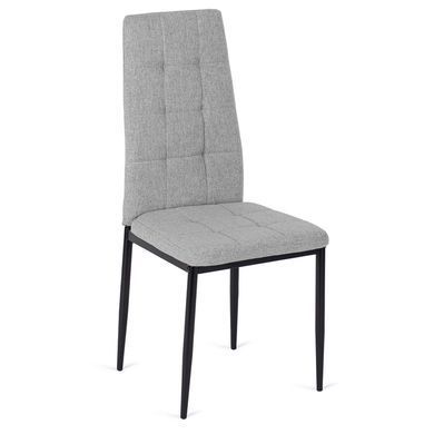 Комплект стіл розкладний MEBEL ELITE CLARK 120(160)х80 см Дуб артизан/чорний +6 стільці TEX Сірий фотографія