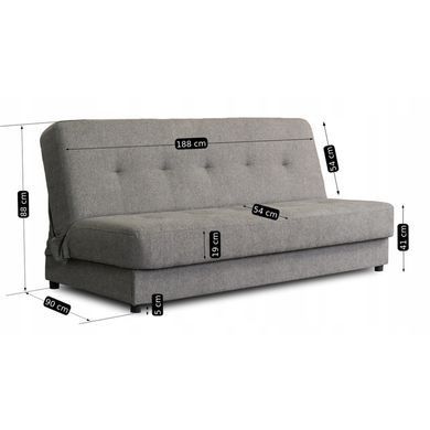 Набор из 2х раскладных диванов. MEBEL ELITE ARUBA 188 см Серый фотография