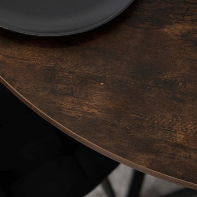 Стіл MEBEL ELITE LAUREN 80X80 Дуб рустик/ чорний фотографія