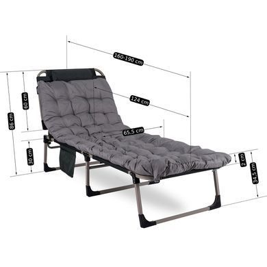 Шезлонг VENUS MEBEL ELITE Сірий