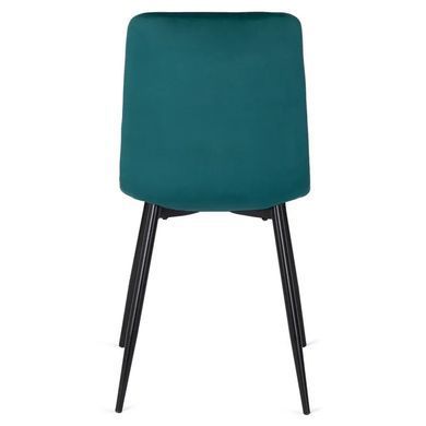 Стілець оксамитовий MEBEL ELITE PERU Velvet, Бірюзовий фотографія
