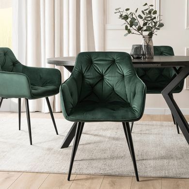 Стілець MEBEL ELITE MODESTO Velvet Зелений фотографія