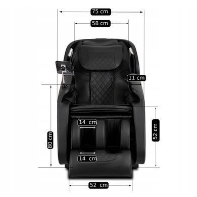 Масажне крісло MEBEL ELITE SX ULTRA PRO екошкіра чорний фотографія