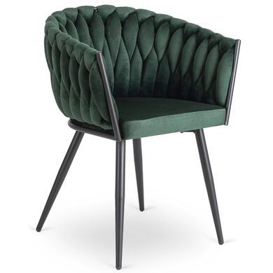 Стілець оксамитовий MEBEL ELITE ELENA Velvet Зелений фотографія