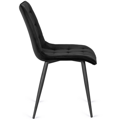 Стул бархатный MEBEL ELITE GOMEZ Velvet, Черный фотография