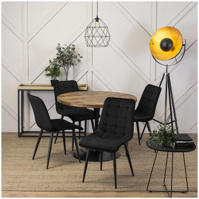 Стул бархатный MEBEL ELITE GOMEZ Velvet, Черный фотография
