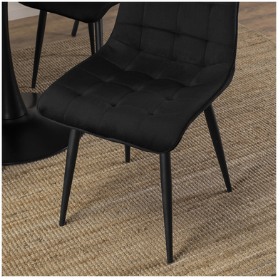 Стул бархатный MEBEL ELITE GOMEZ Velvet, Черный фотография