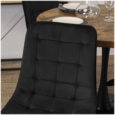 Стул бархатный MEBEL ELITE GOMEZ Velvet, Черный фотография