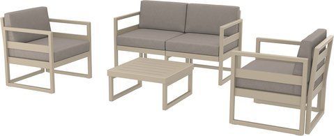 Комплект меблів для тераси Siesta Onto Mykonos Lounge Set Taupe Бежевий