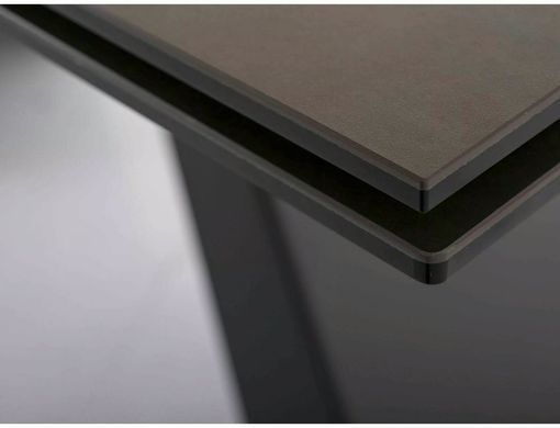 Стіл Обідній SALVADORE CERAMIC OSSIDO BRUNO 160(240)X90 Signal Коричневий Мат / Чорний Мат фотографія