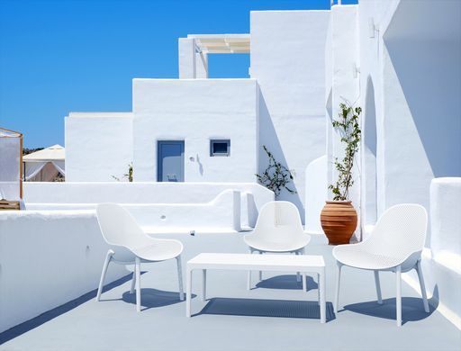 Стул Siesta Onto Sky Lounge White фотография