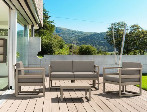 Комплект меблів для тераси Siesta Onto Mykonos Lounge Set Taupe Бежевий