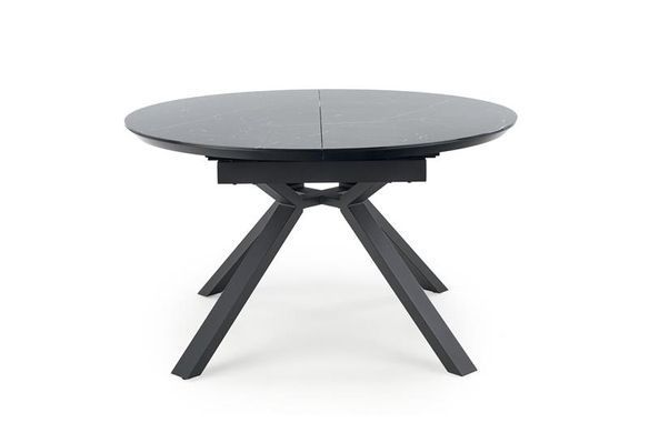Стіл розкладний VERTIGO Halmar 130/180x130 Чорний / Мармур фотографія