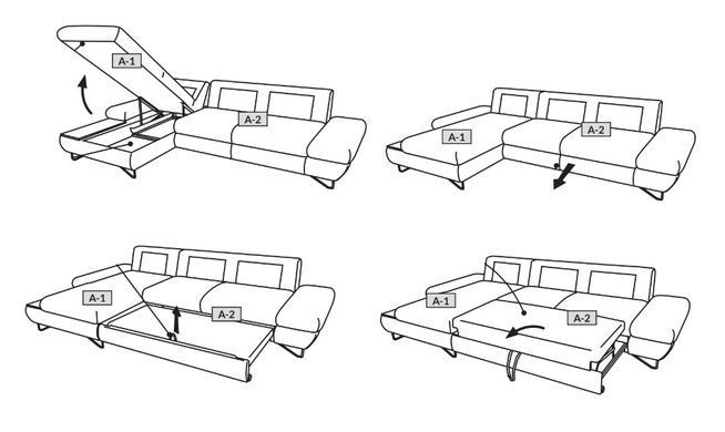 Диван угловой раскладной LOFT Perfect Home Польша Зеленый фотография