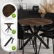Стіл MEBEL ELITE LAUREN 80X80 Дуб рустик/ чорний