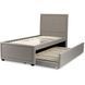 Ліжко односпальне оксамитове MEBEL ELITE ELIF Velvet 90x200 см з додатковим спальним місцем Сірий