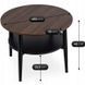 Журнальный столик MEBEL ELITE PAULO 60x60 Орех/черный